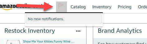 How to Locate Seller Central Performance Notifications 1 A screen shot of the Amazon marketplace website.