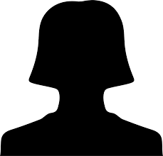 A silhouette of a woman on a white background, showcasing her expertise in Amazon.