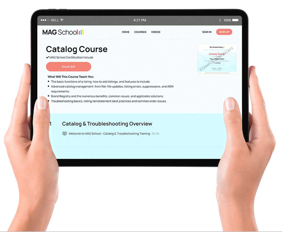MAG School Catalog Course