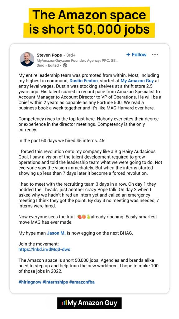Why Join An Agency Amazon 50000 Jobs