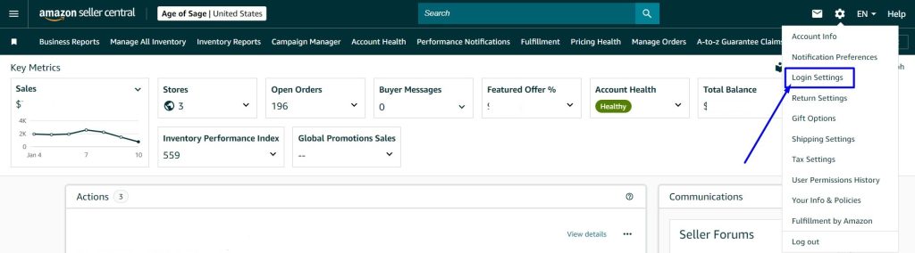 Amazon Accounts Login Settings