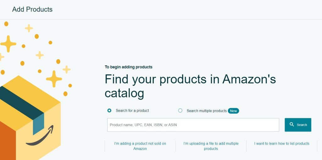 Seller Central Amazon Catalog Menu 3 Seller Central Amazon Add Products