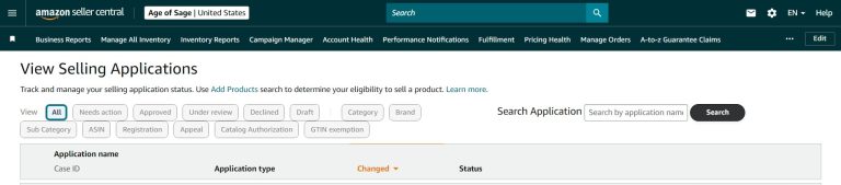 Seller Central Amazon Catalog Menu 5 Seller Central Amazon View Selling Applications
