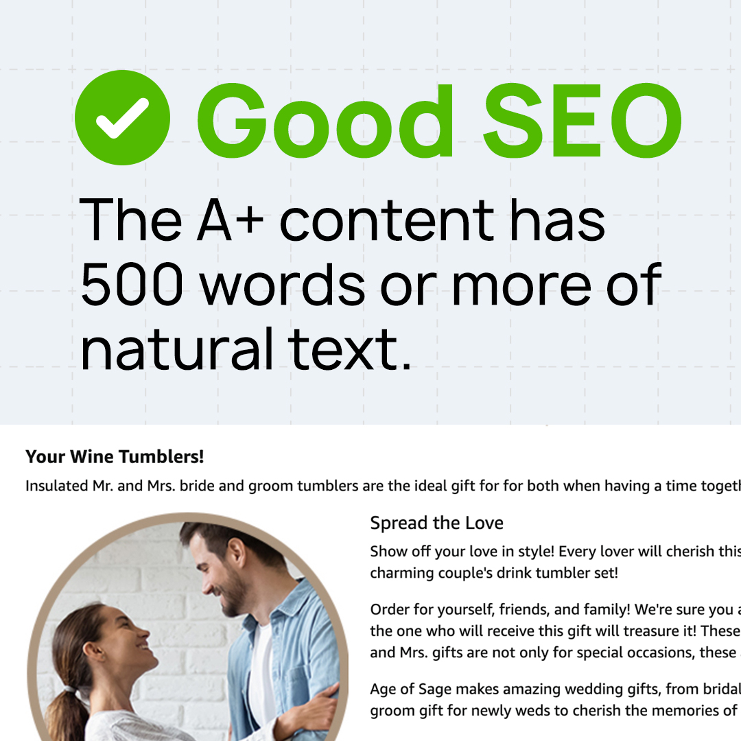 Overcoming 10 Brand Differentiation Challenges for Amazon FBA and FBM Sellers 3 Marketing and Customer Acquisition Brand Differentiation Challenges for Amazon FBA and FBM - Good vs bad SEO in A+ content 3