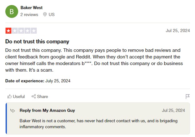 Amazon Agency vs Titan Network: Don't Risk The DIY Route 11 Amazon Agency vs Titan Network MAG Fake Review From Non existent Client. 2
