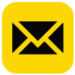 icon contact us email yellow