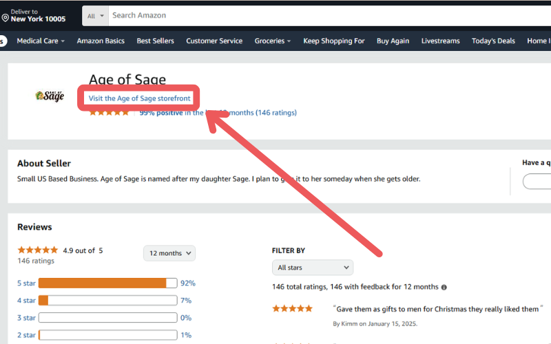 Amazon Storefront Optimization - How to Locate Amazon Storefront 2