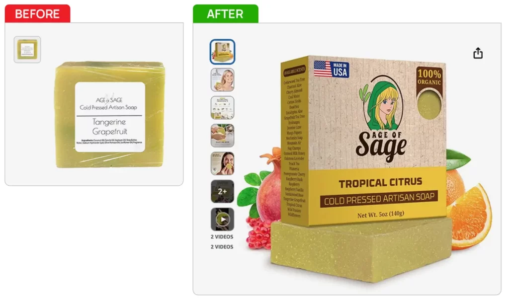 Optimized listing images for Amazon - Full listing optimization