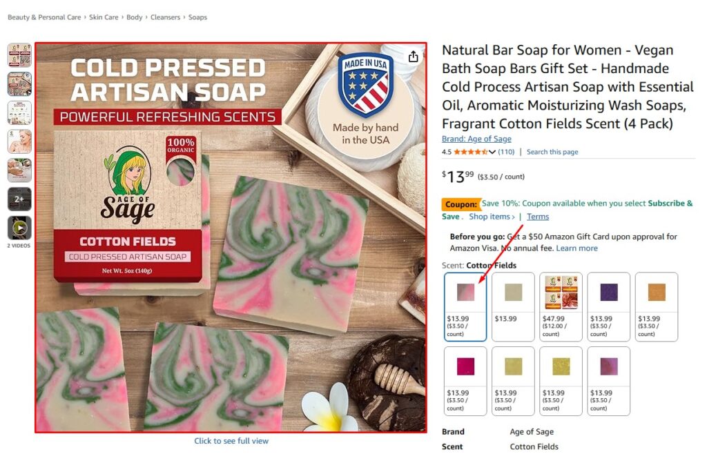 Amazon Swatch Images FAQs Cotton Fields Swatch for Age of Sage Listing