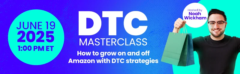 Amazon Webinar Library 1 DTC Masterclass banner