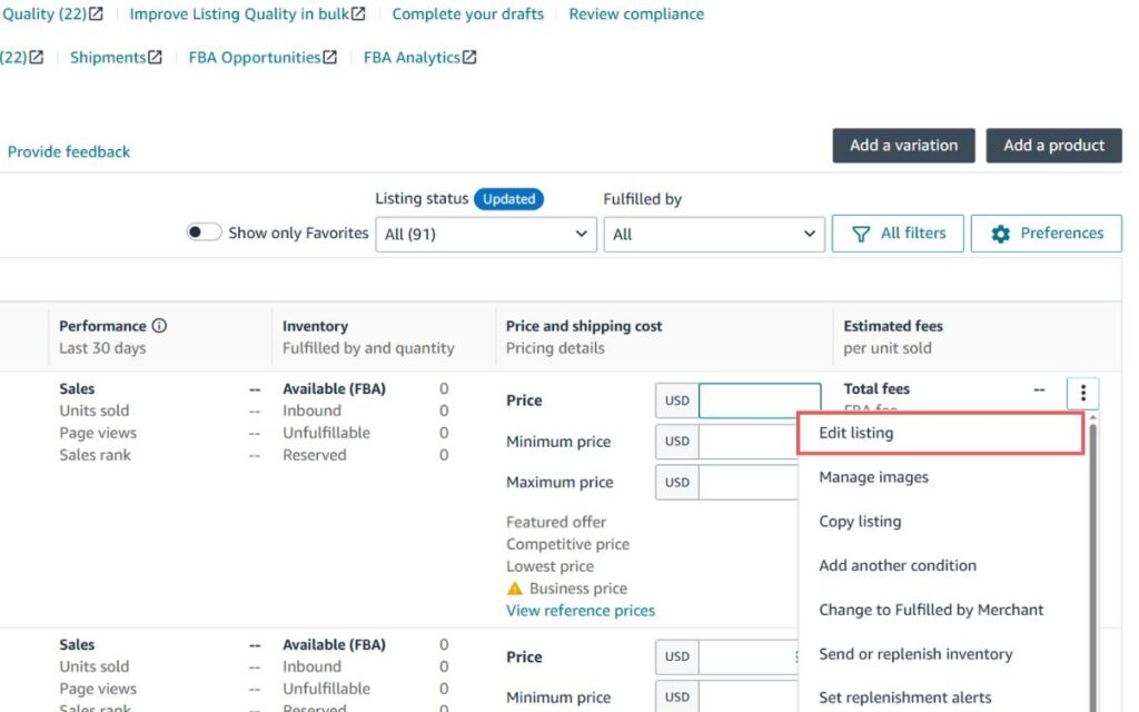 How to Successfully Change UPC Code on Amazon - Directly Change on Seller Central Step 2