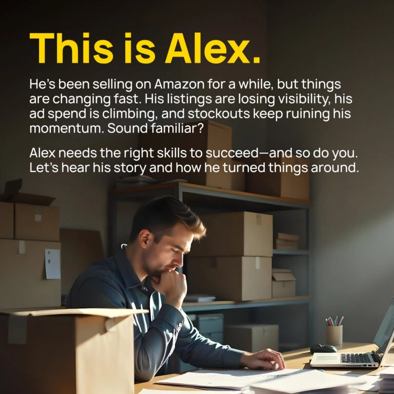 Why Sales Are Down on Amazon? Common Causes and Fixes - Copy 3 This is Alex: Amazon seller facing challenges