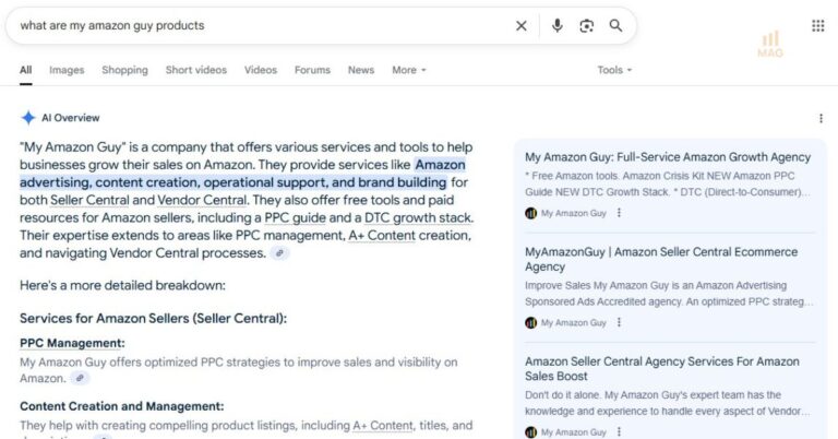 Ecommerce Product Visibility in the AI Era My amazon guy products showing in AI Overviews