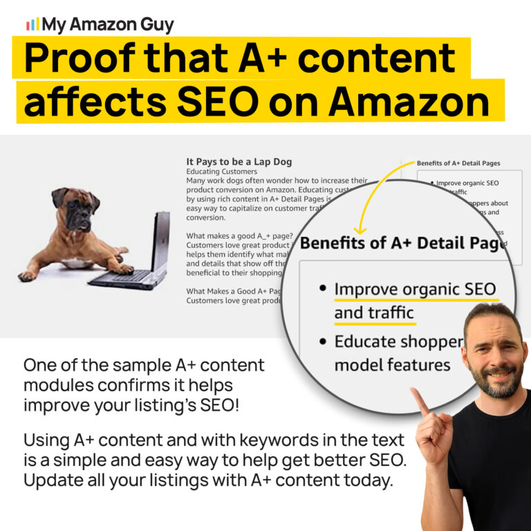 Conversion Rate Optimization Metrics SEO - Proof that A+ content affects SEO on Amazon