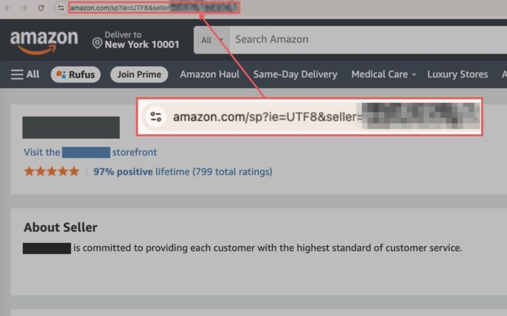 How to Find My Amazon Store Link - Copy Seller ID in the URL