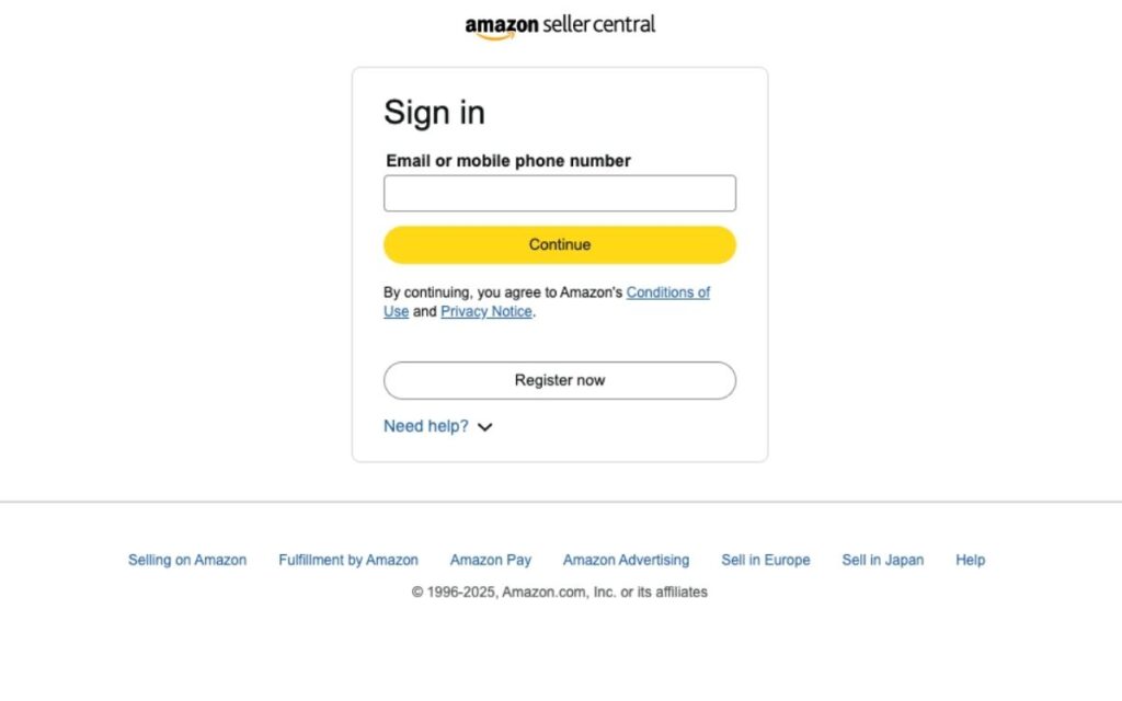 How to Find My Amazon Store Link - Log In to Seller Central