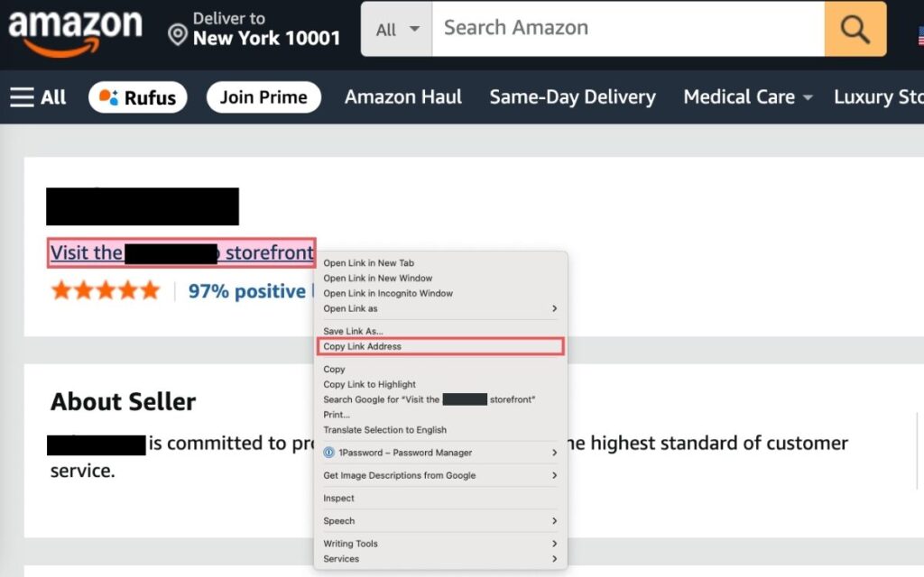 How to Find My Amazon Store Link Use Hyperlinked Text Under Your Store Name