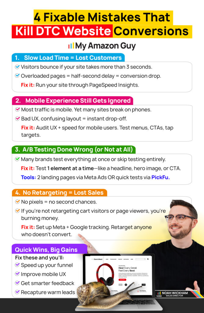 Pretty DTC Website Design Is Not Enough - 4 Fixable Mistakes that Kill Conversions