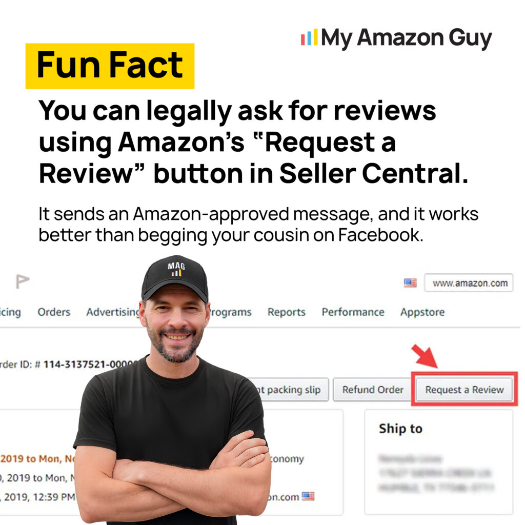 Amazon Product Review Management - Using Amazon's Request a Review Button