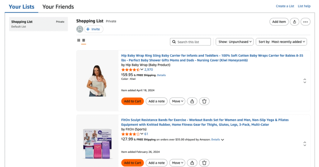 Amazon Wish List How the Amazon Wish List Looks for Shoppers