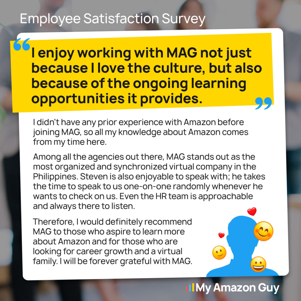 My Amazon Guy Company Culture - Employee Satisfaction Survey