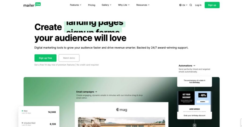 Top Amazon Email Marketing Tools - MailerLite