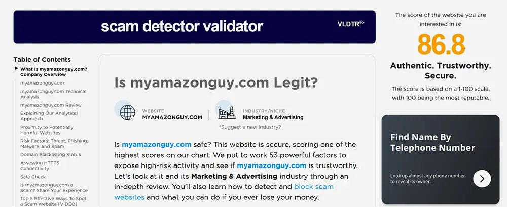 MAG vs GNO Partners My Amazon Guy has a legit website according to scam detector1