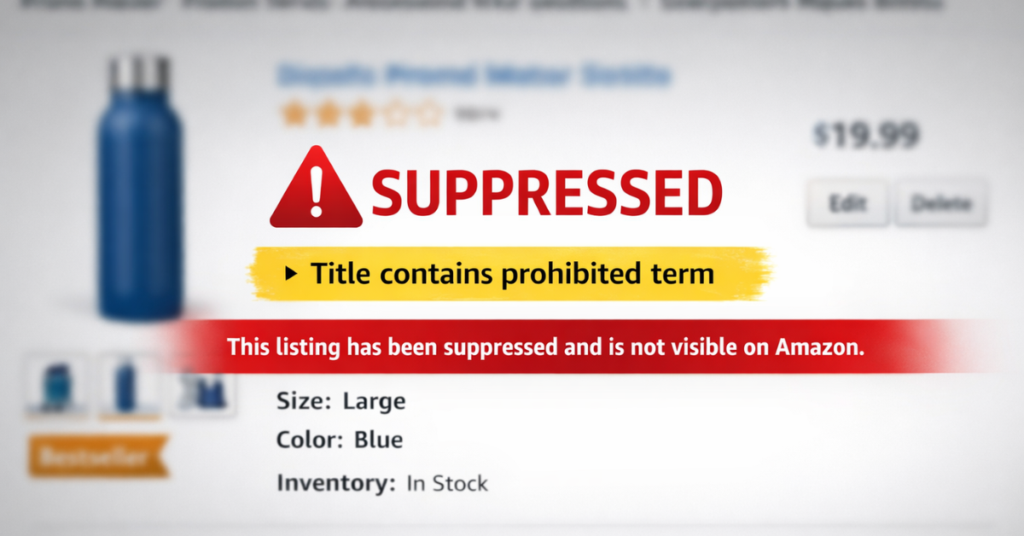 Suppressed Amazon Listing
